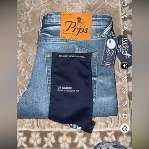 PRPS Le Sabre Slim Fit Jeans in Blue